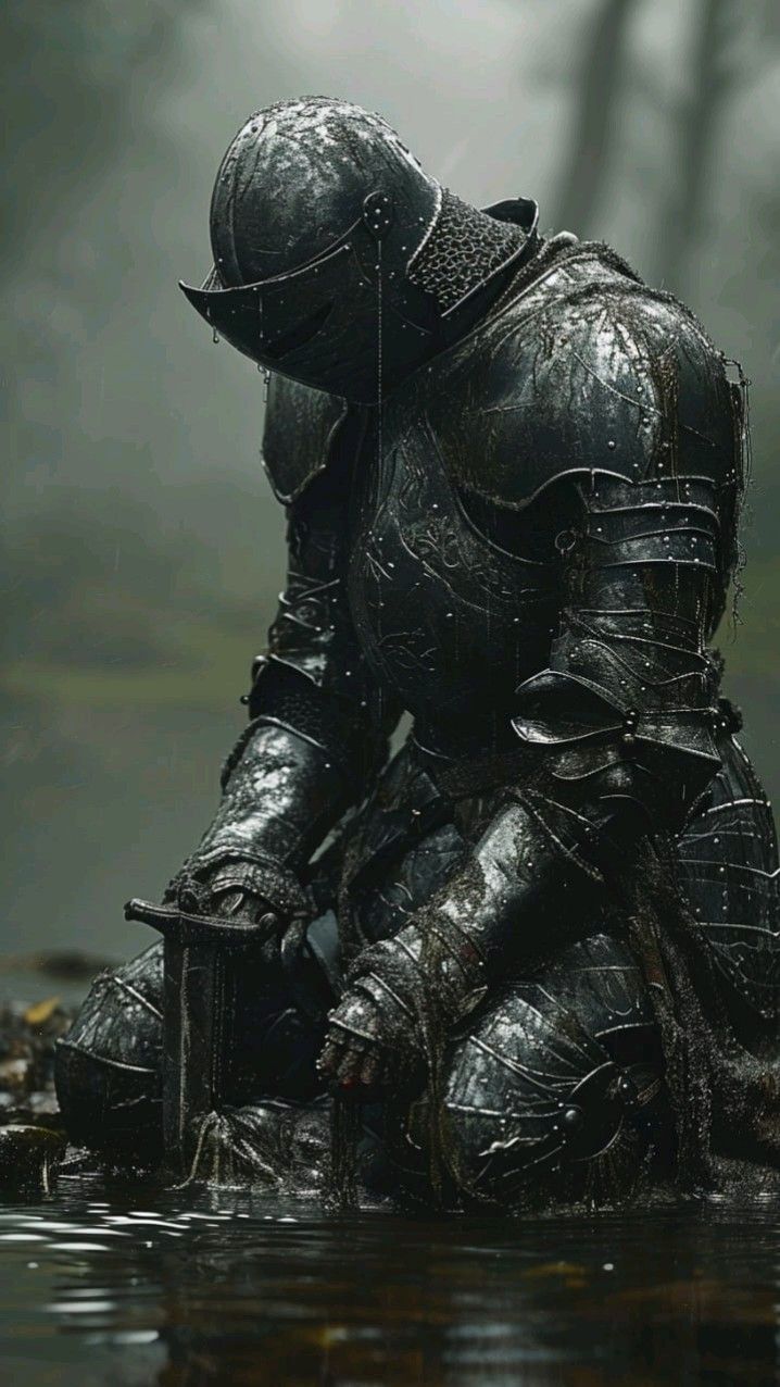 718x1276 Knight tattoo. Warrior concept art, Medieval aesthetic, Dark fantasy artwork