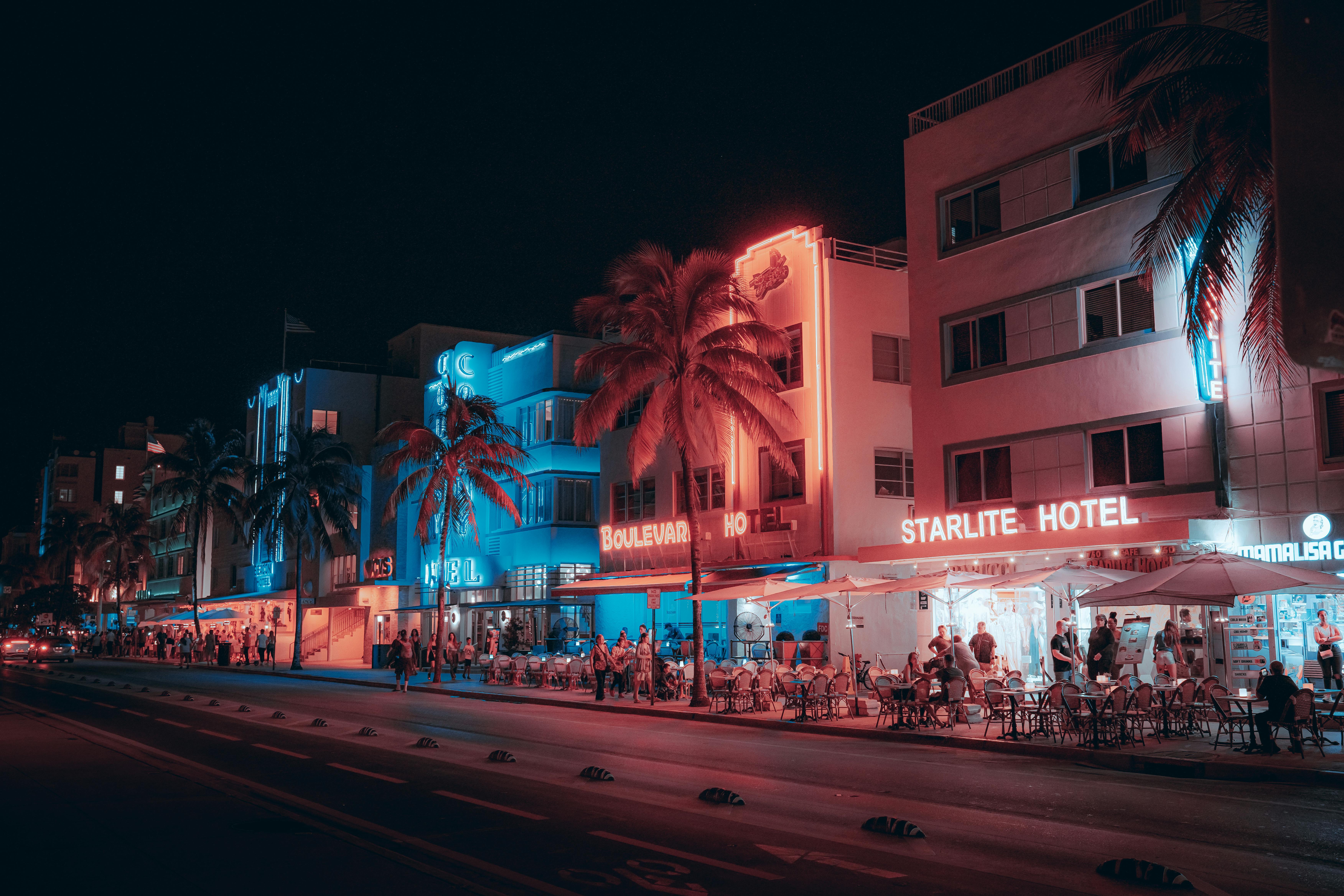 7008x4672 Miami Beach Night Photo, Download The BEST Free Miami Beach Night & HD Image