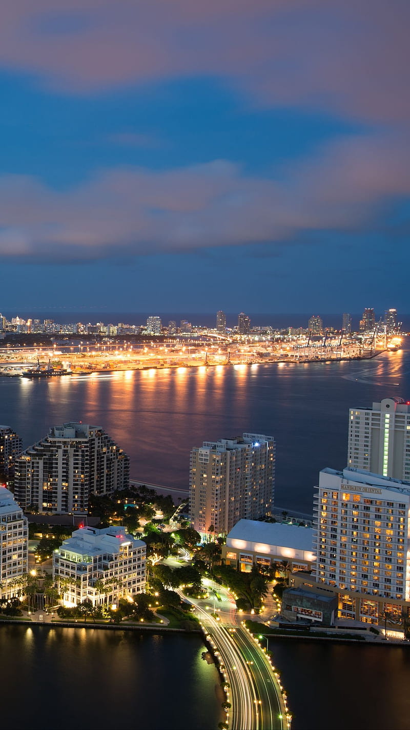 800x1422 Miami iPhone Miami iPhone Background city, Miami, City lights, HD phone wallpaper