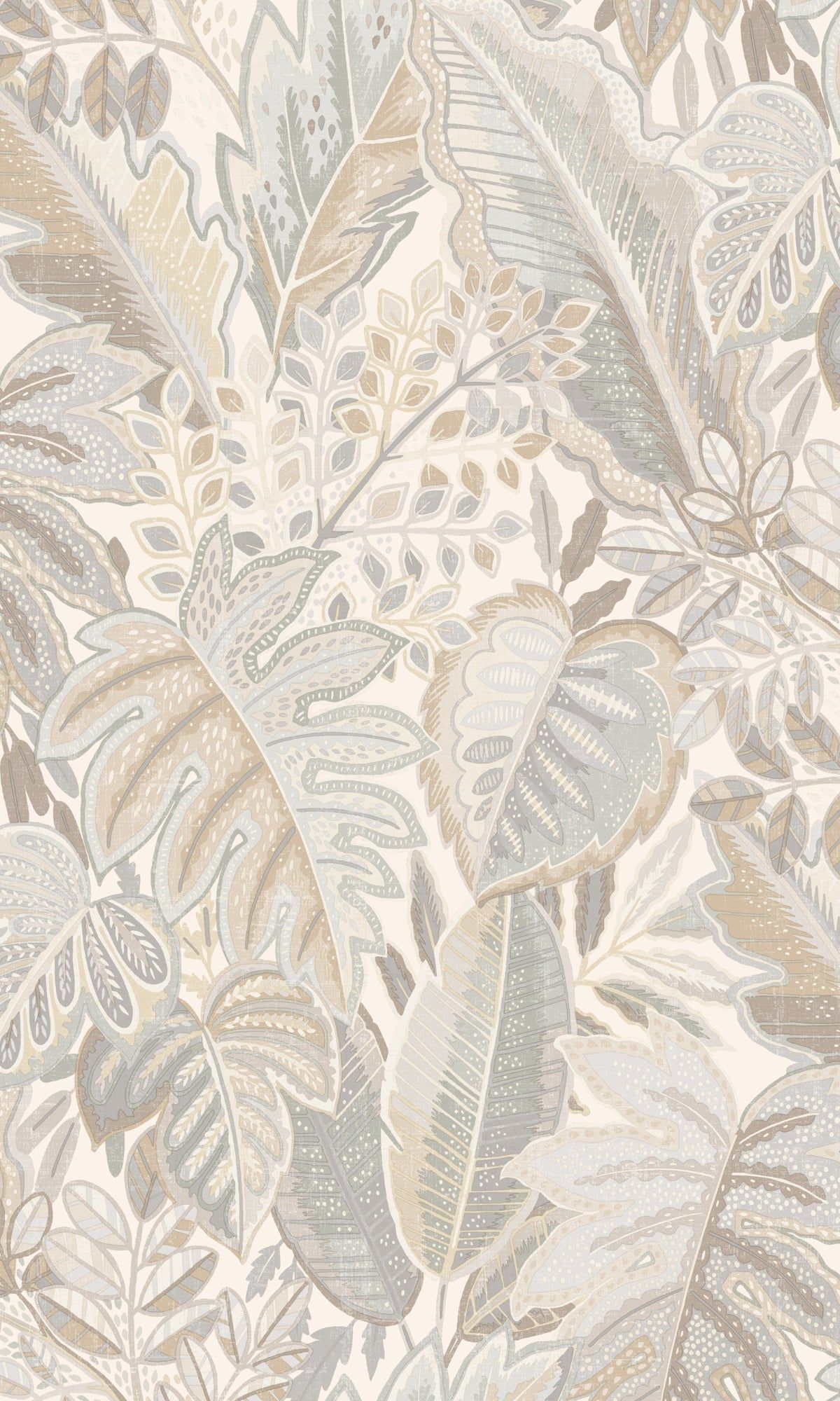 1200x2000 White Furry Leaves Tropical Wallpaper R8876
