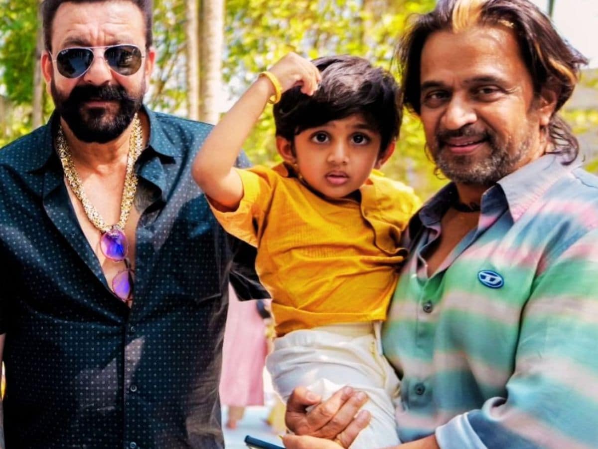 1200x900 Meghana Raj Posts Heartwarming Photo Of Her Son With Sanjay Dutt And Arjun Sarja