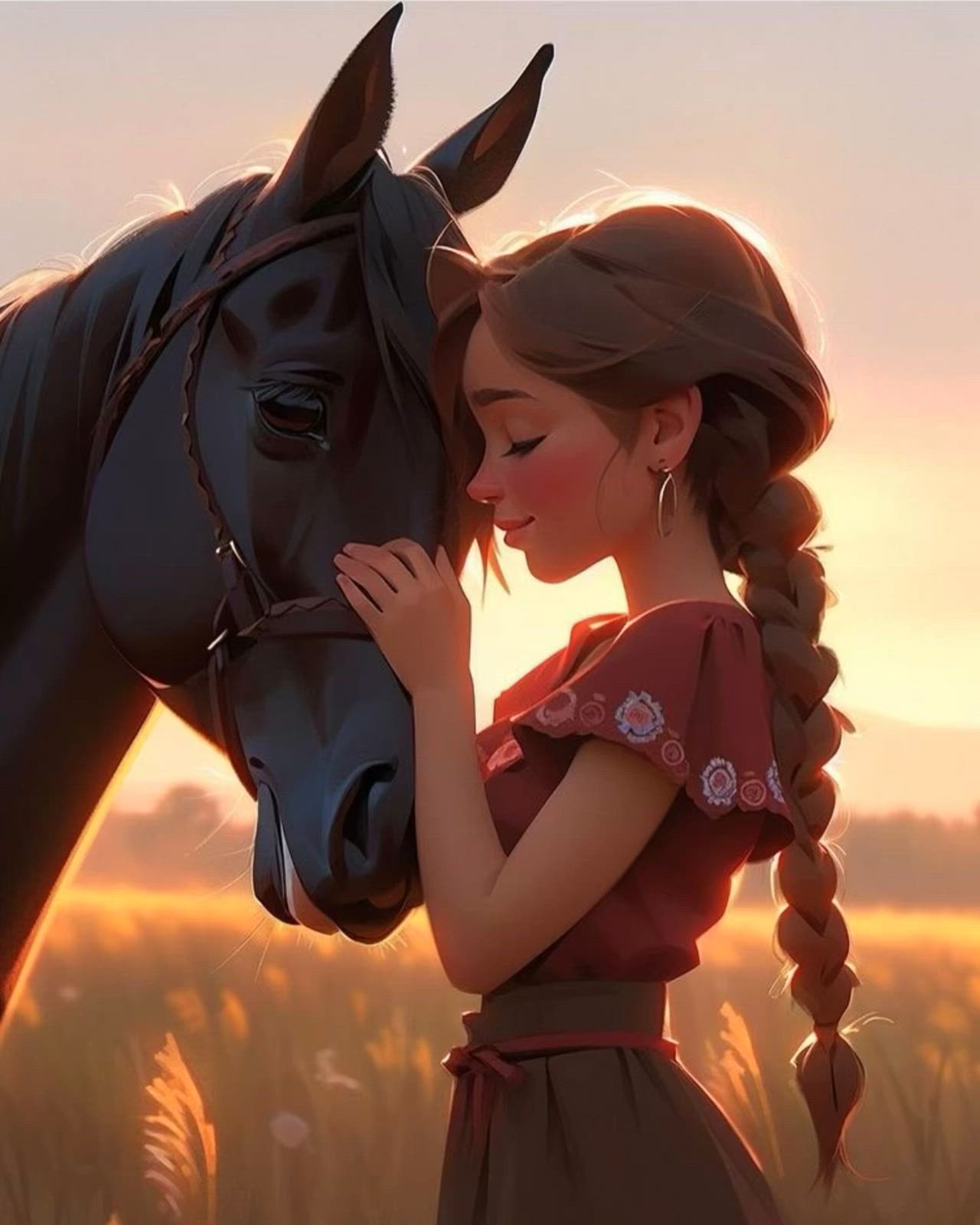 1280x1600 Cute horse wallpaper cartoon. Digital horse pfp, Horse digital art cartoon, Horse love