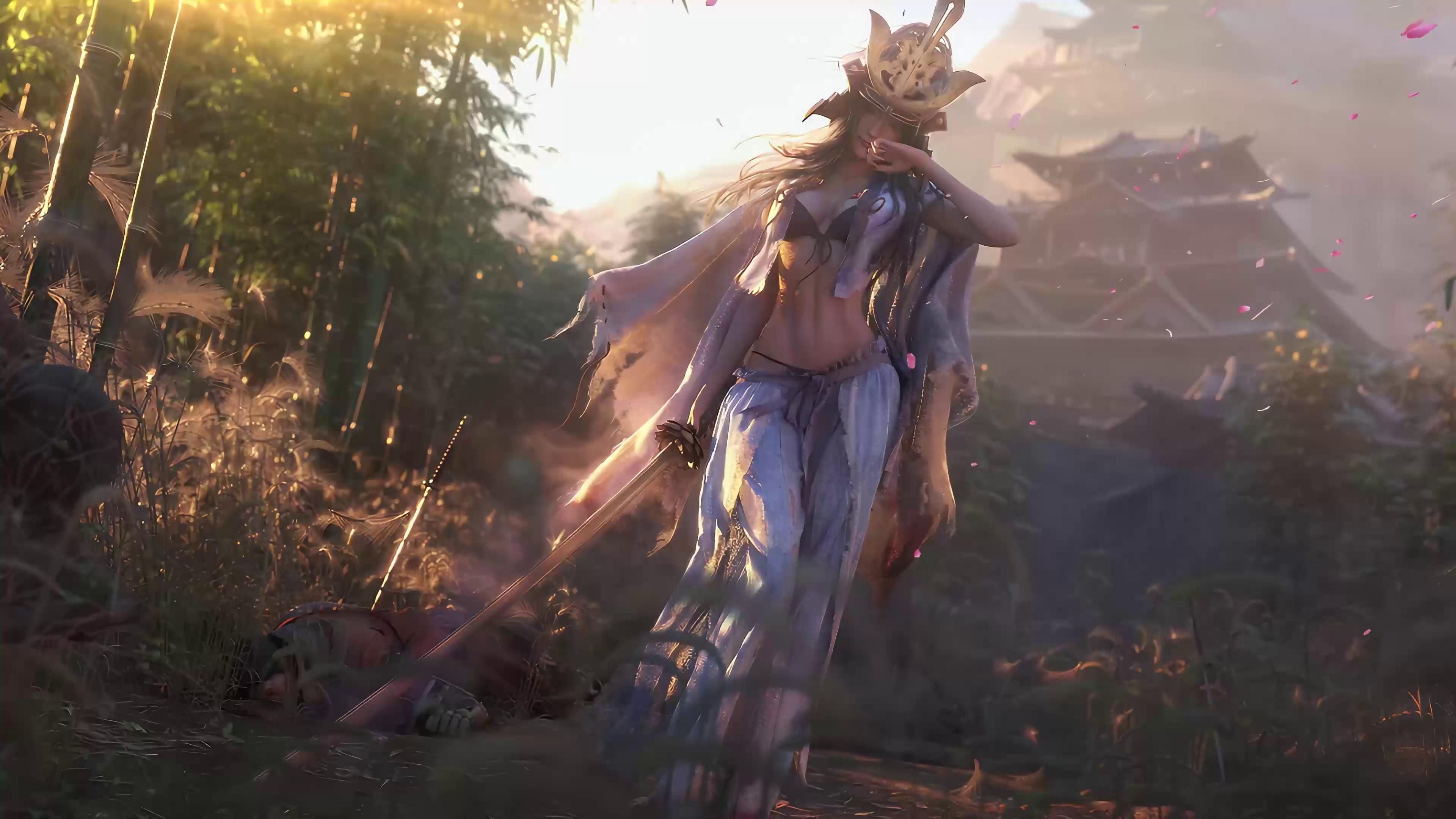 3840x2160 Lady Isshin Live Wallpaper