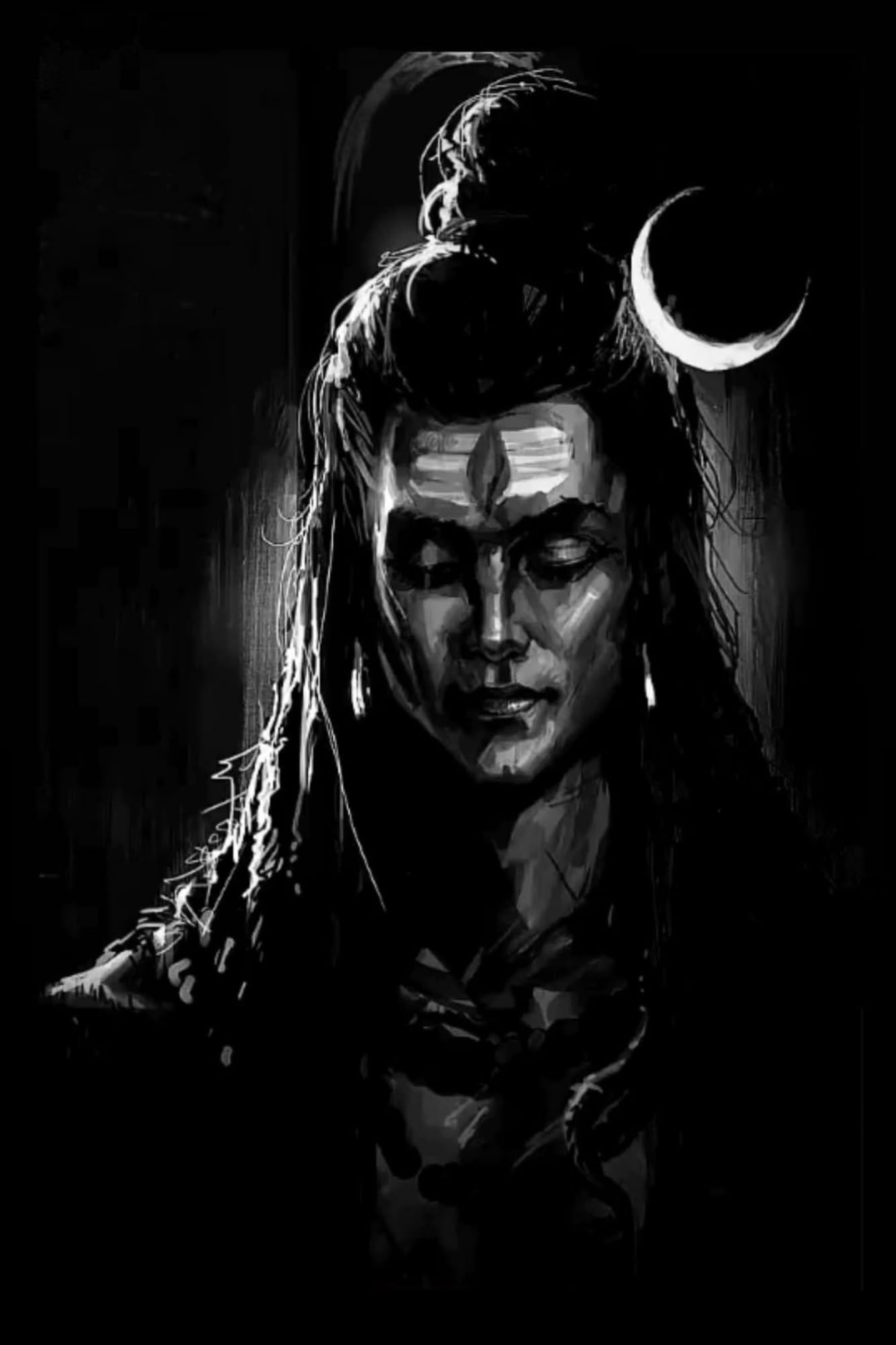 1333x2000 Shiv ji Poster Shiv Parvati, Mahadev, Mahakal, Bholenath, Lord Shiva, Hindu God HD wall Poster. Aesthetic Poster. Wall Decor (18X12 inch). Shiva Single 166 : Amazon.in: Home & Kitchen
