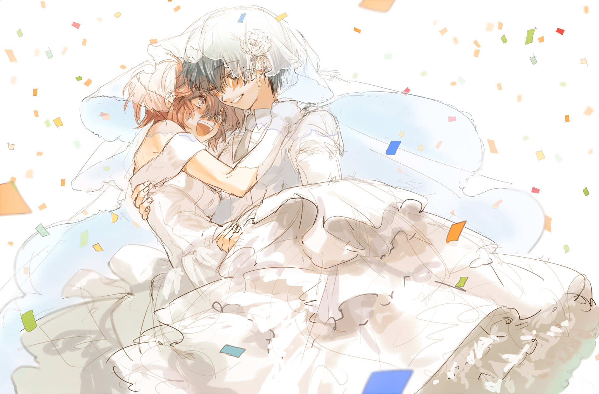 1920x1264 Riddle Story of Devil: Tokaku Azuma & Haru Ichinose Wedding HD Anime Wallpaperx1264