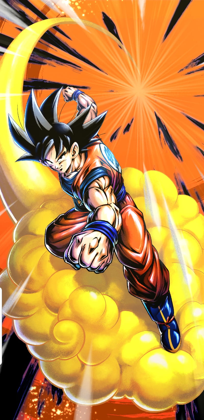 800x1644 Goku, anime, ball, dragon, nimbus, super, videogames, HD phone wallpaper