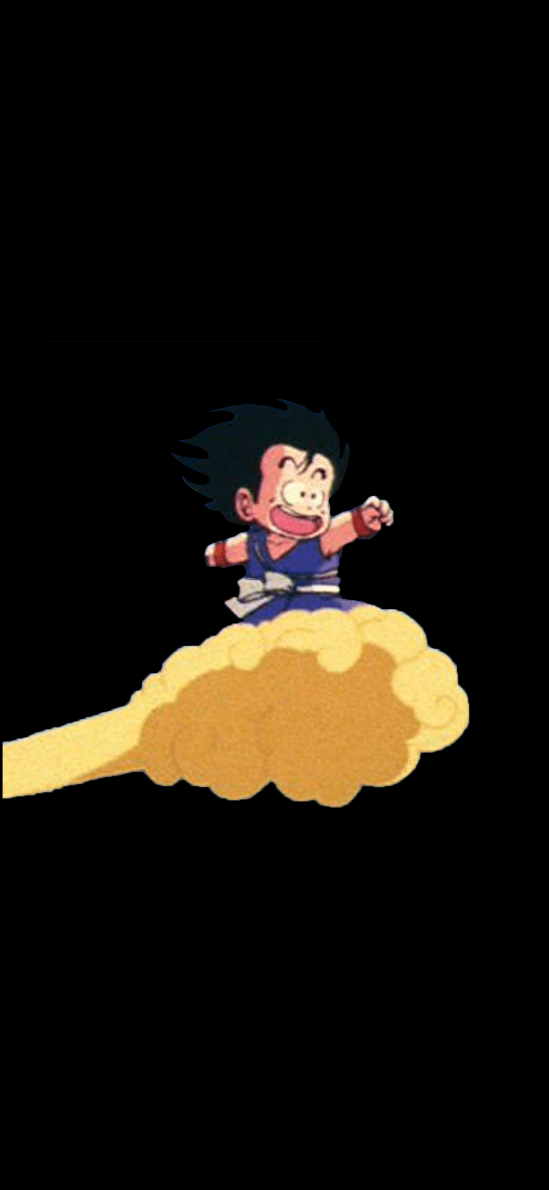1080x2340 Kid Goku on a Nimbus (Colored) [1080x2340]