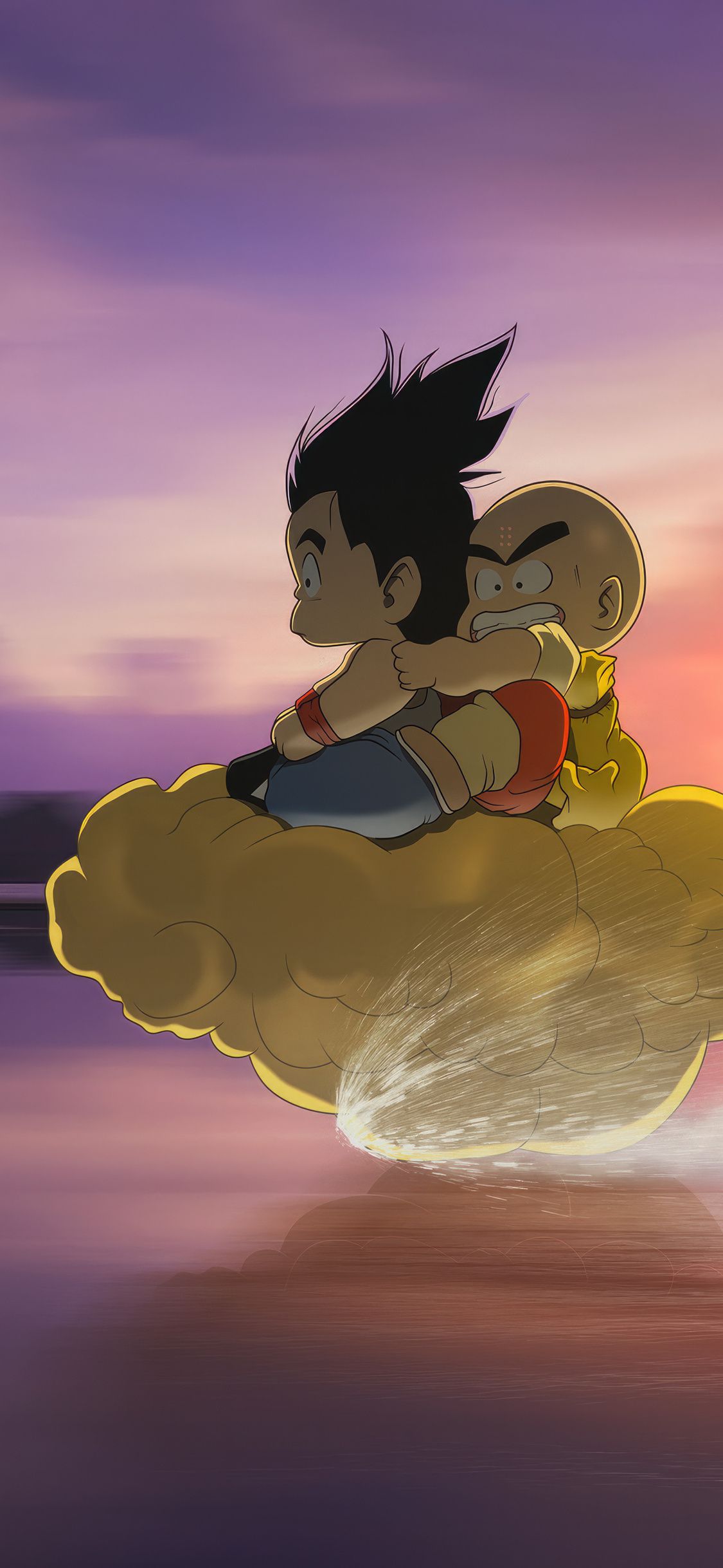 1125x2436 Goku And Krillin On Flying Nimbus iPhone XS, iPhone iPhone X , HD 4k Wallpaper, Image, Background, Photos and Picture