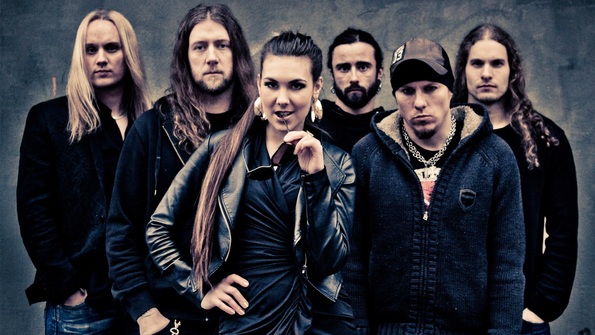 1920x1080 Band group, Amaranthe, Elize Ryd, metal music, band HD wallpaper