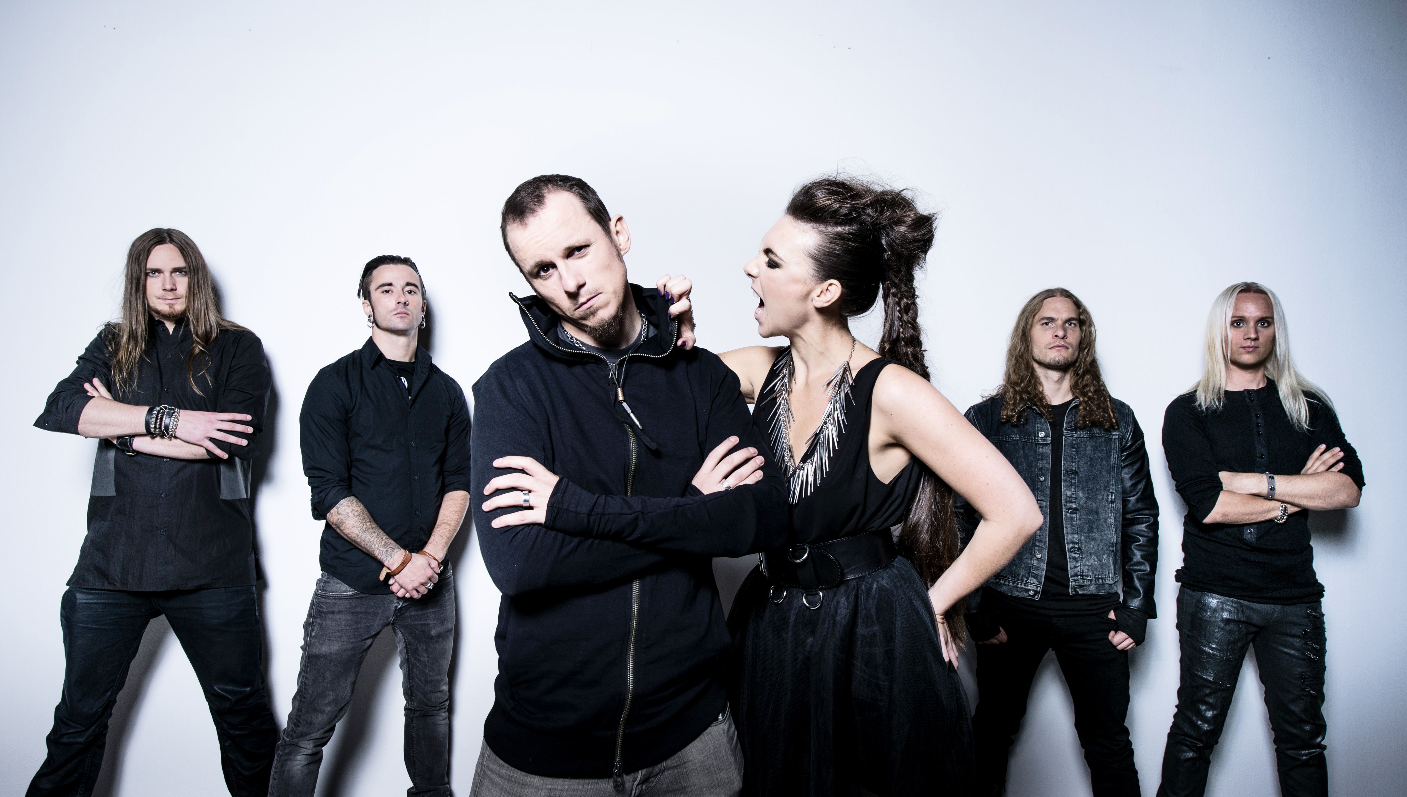 4886x2767 Wallpaper metal, Amaranthe, Henrik Englund Wilhemsson, Olof Morck, Joachim Lundberg, Elize Ryd, Morten Lowe Sorensen, Johan Andreassen for mobile and desktop, section музыка, resolution 4886x2767