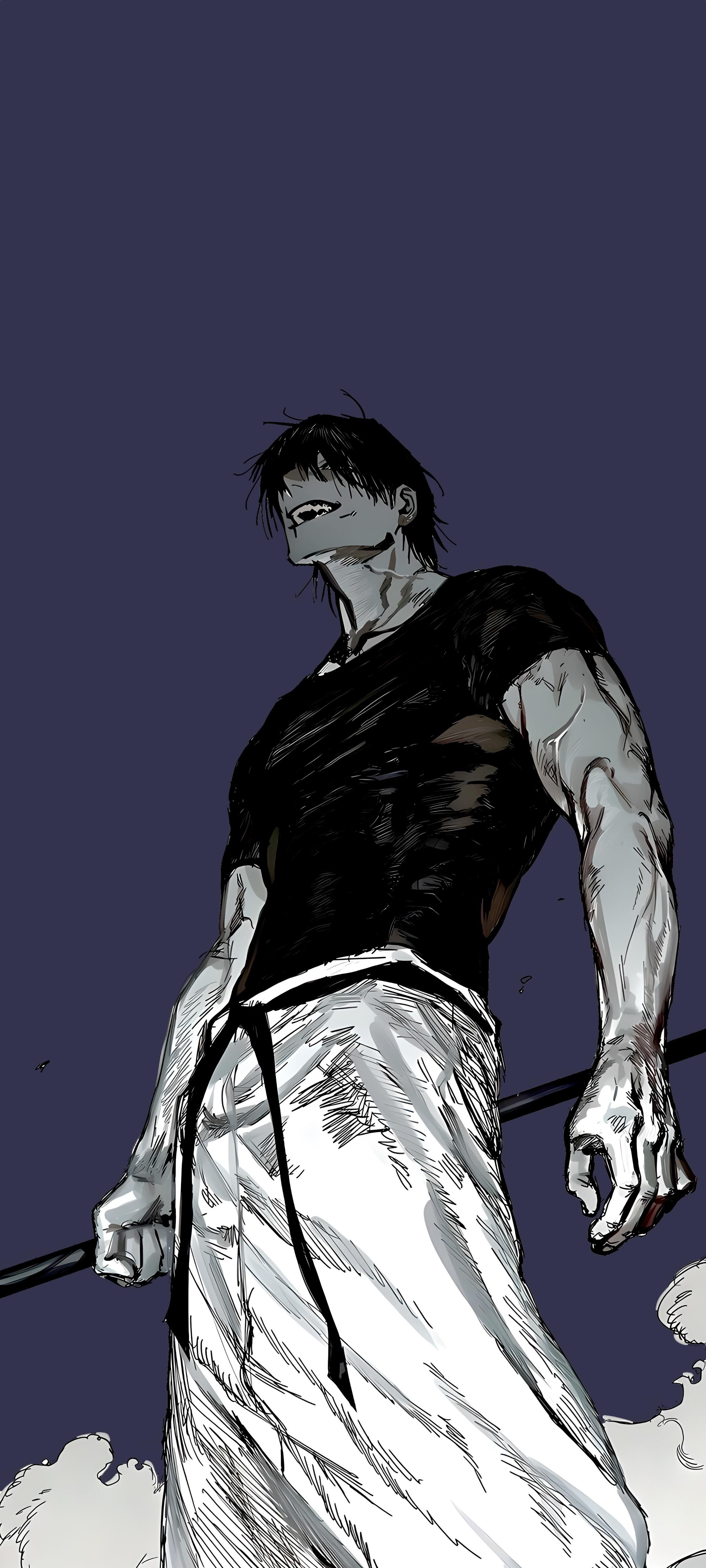 2250x5000 Toji Fushiguro, Jujutsu Kaisen manga, DEPTH EFFECT optimized, phone wallpaper [2250x5000] [20:9]