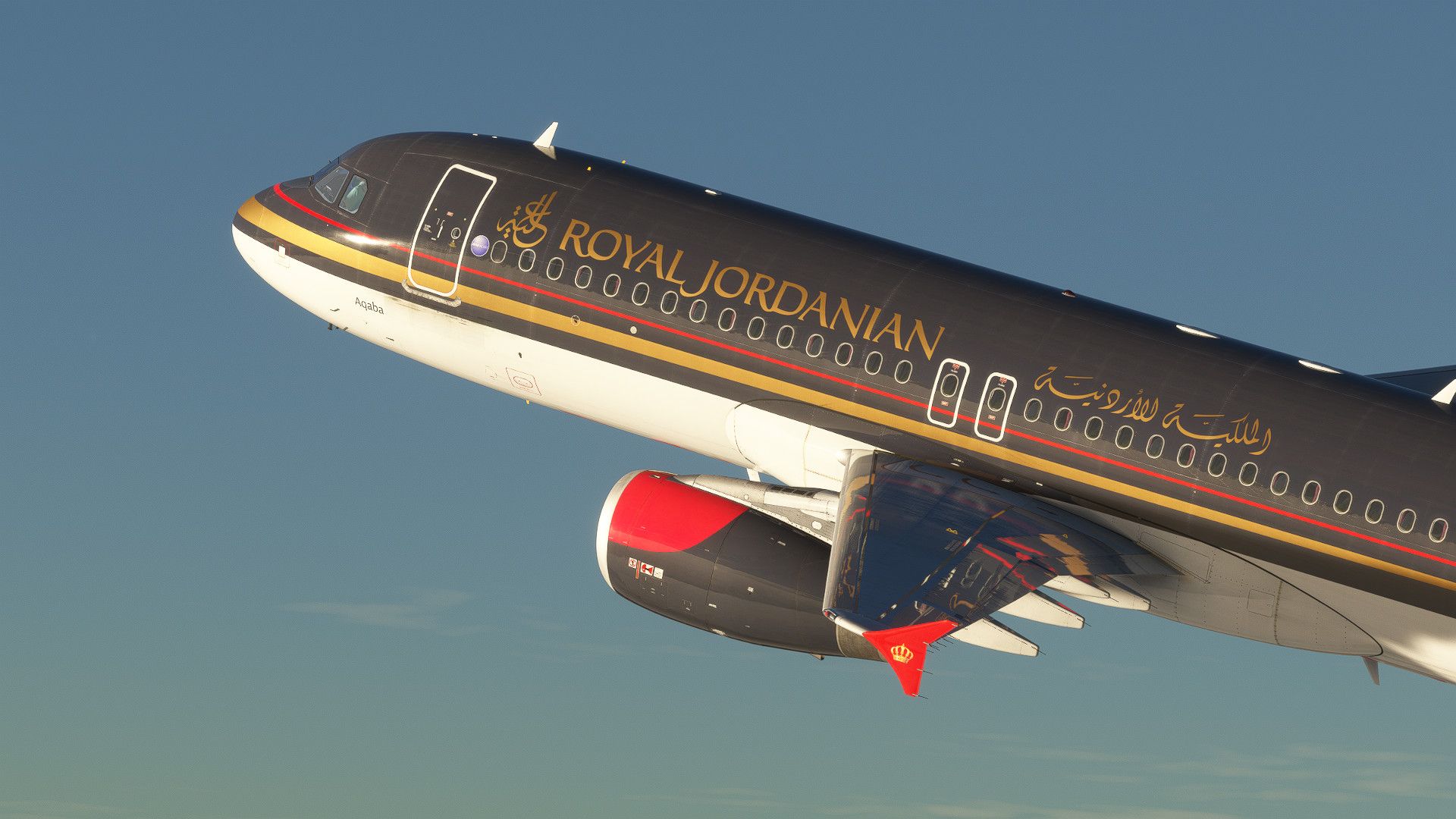 1920x1080 Royal Jordanian [JY AYS] W Cabin Fenixsim A320 V2 [8K 4K] Liveries For MSFS