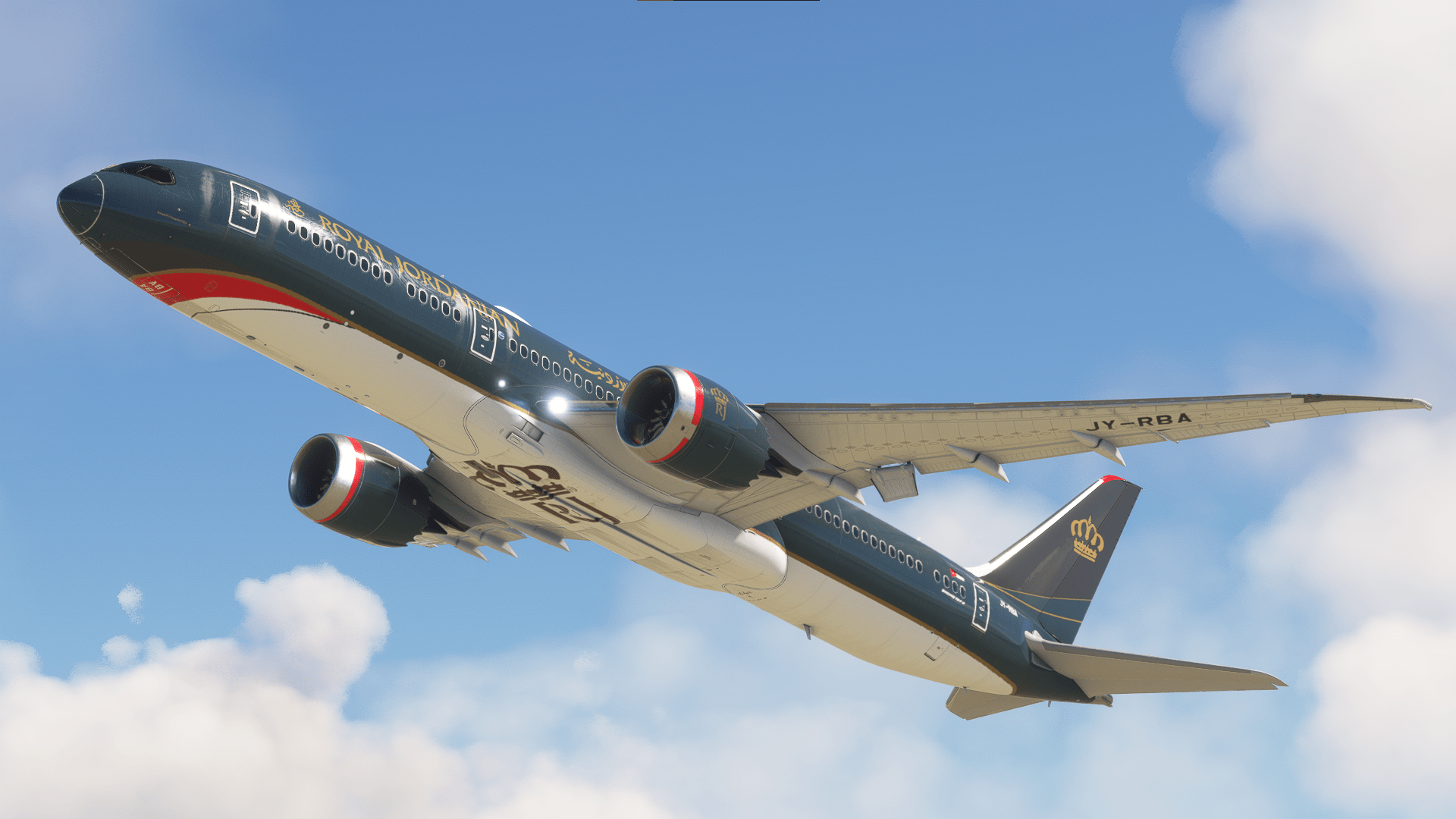 1920x1080 HorizonSim B787 9. Royal Jordanian JY RBA Liveries For MSFS