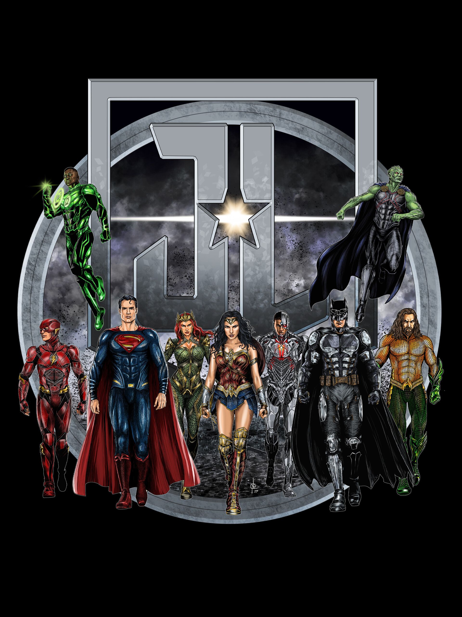 1920x2560 Justice League 2017 Inspired Illustrations