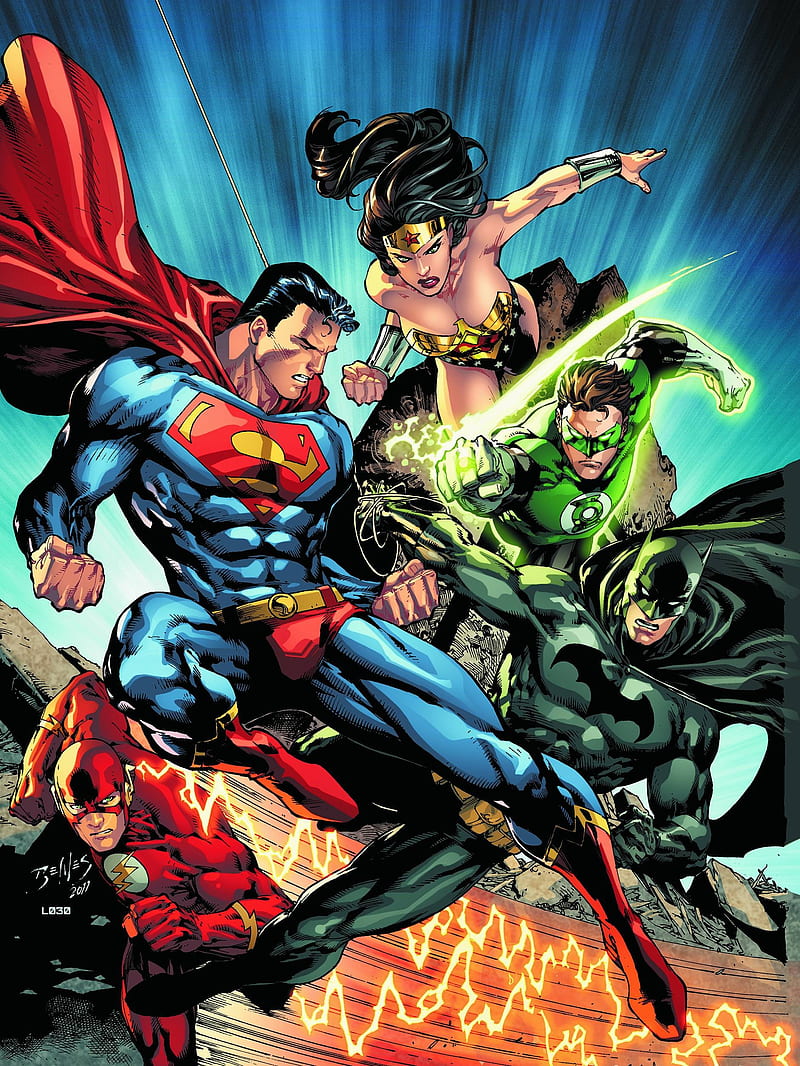 800x1066 Justice League Paper, batman, comics, dc, flash, justice league, luigyh, superman, HD phone wallpaper