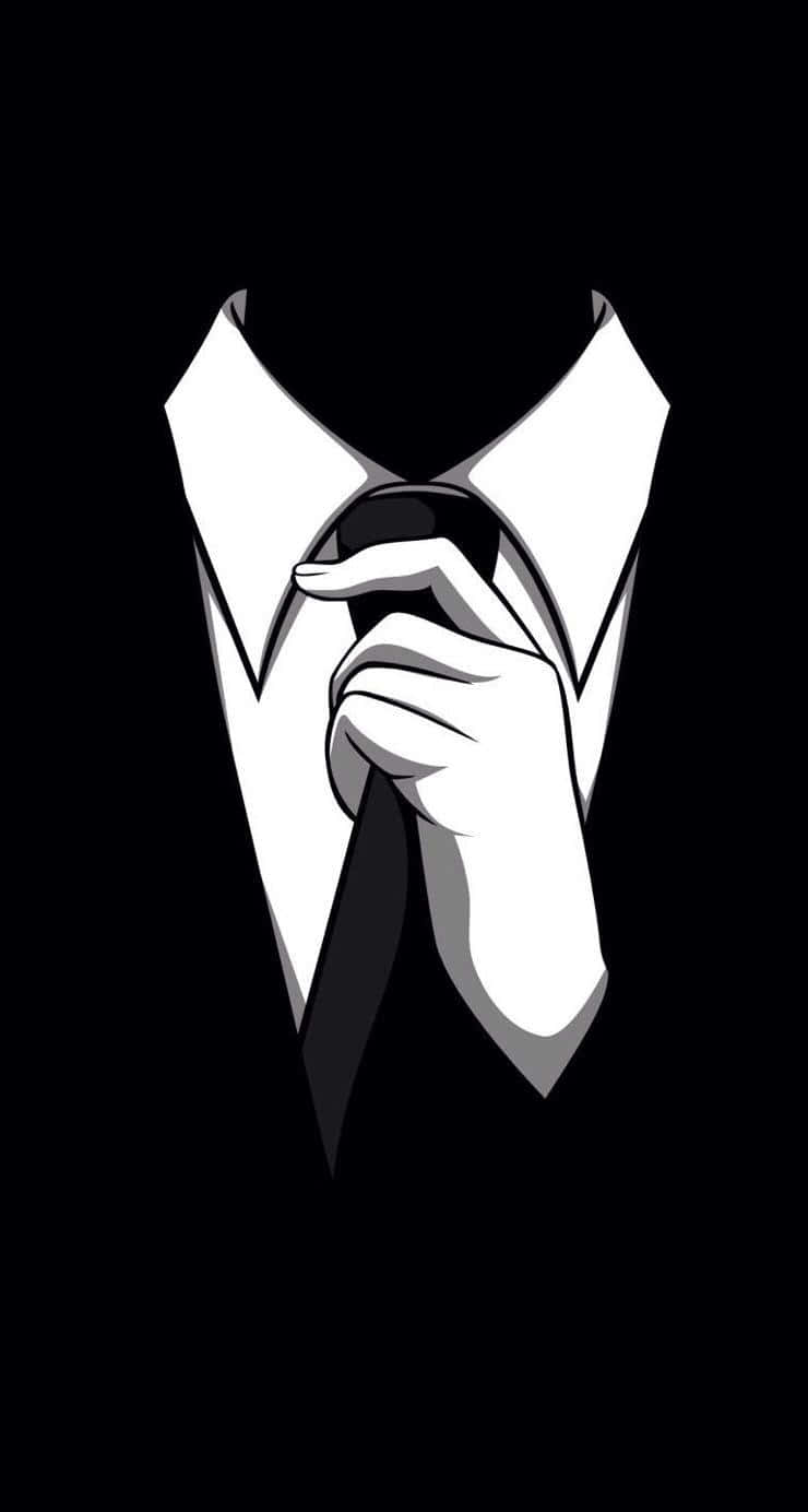 740x1384 Download Swag iPhone Suit Black White Wallpaper