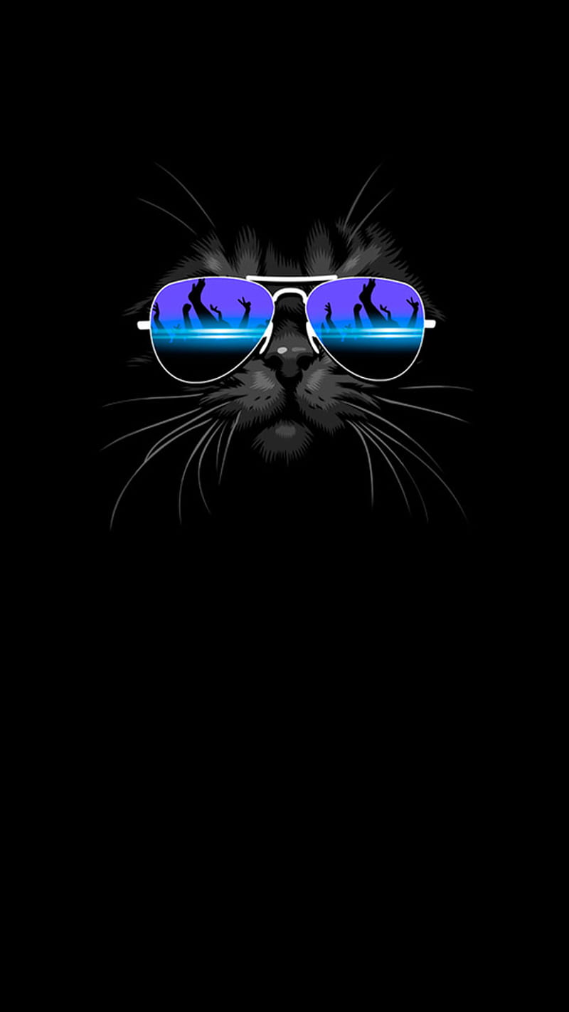 800x1422 Black Dance, amoled, cat, swag, HD phone wallpaper