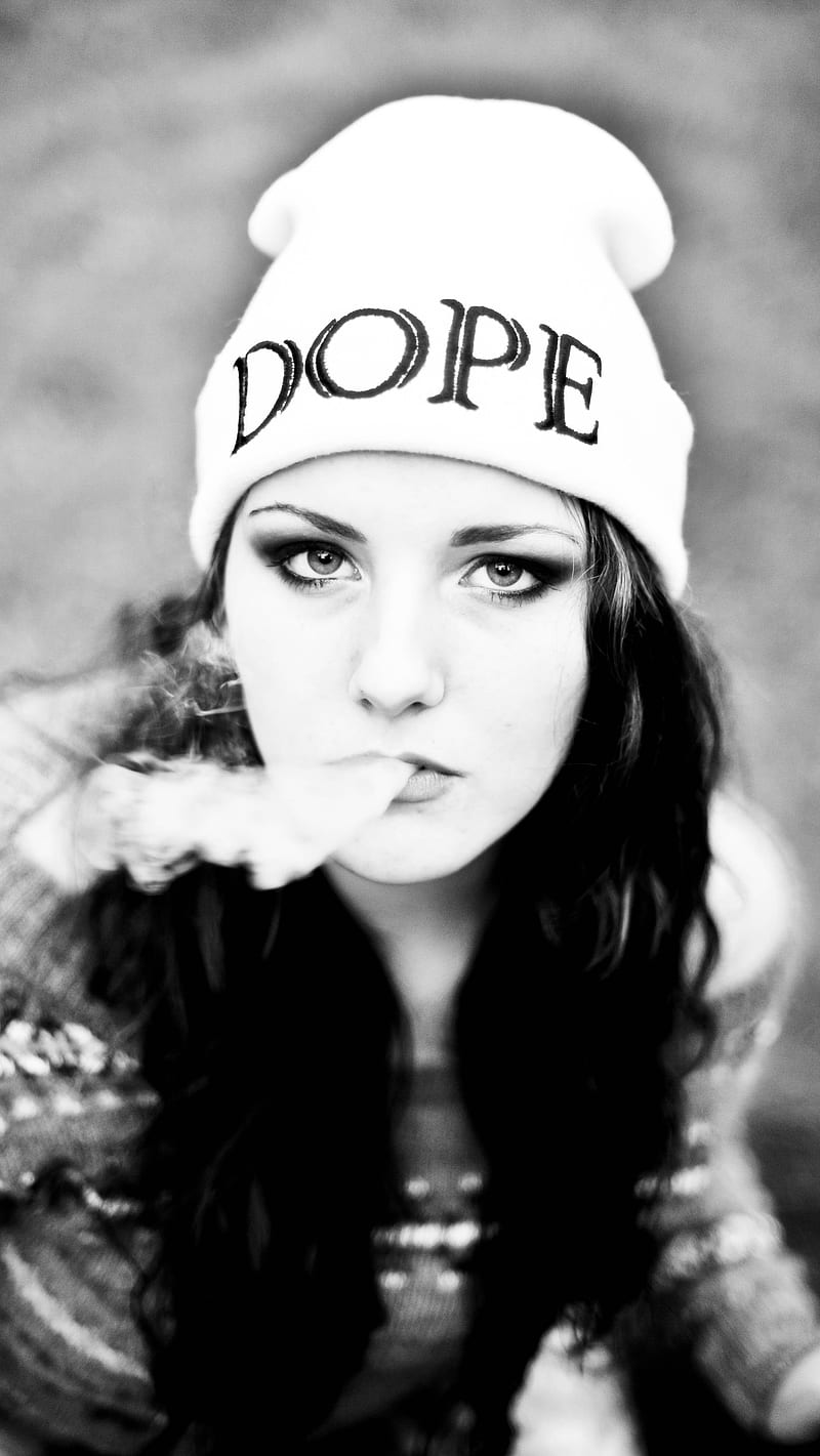800x1421 Swag Girl Smoke, dope, girl, smoke, swag, white and black, HD phone wallpaper