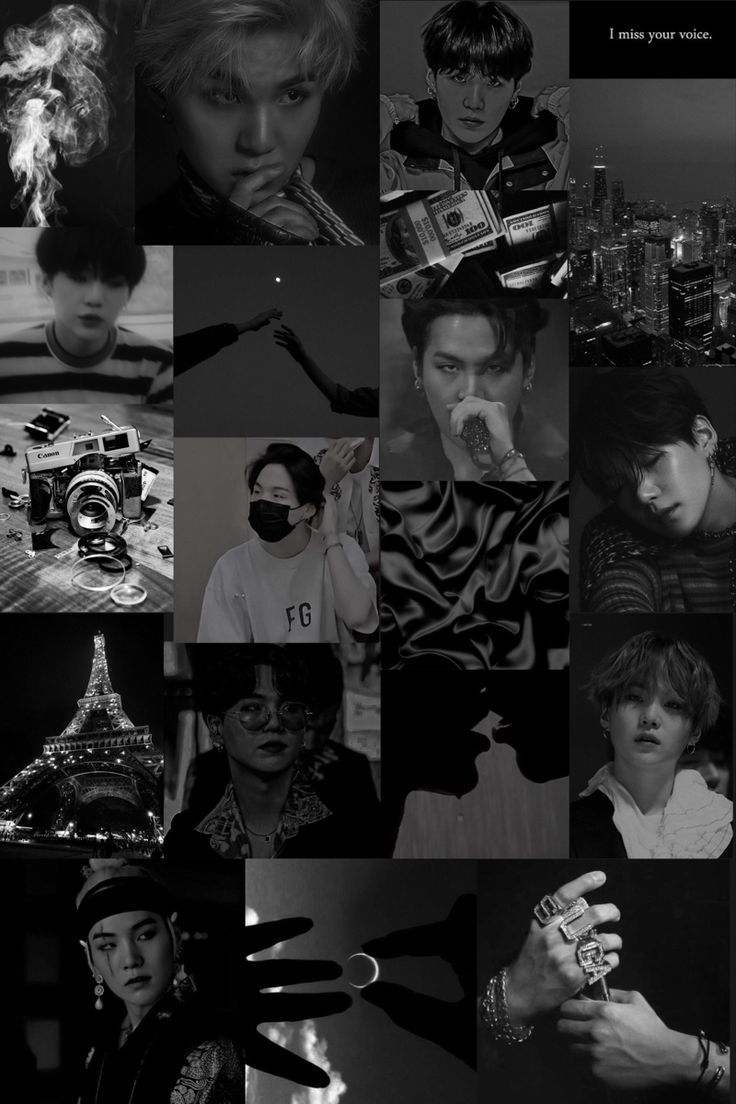736x1104 Suga Black Wallpaper