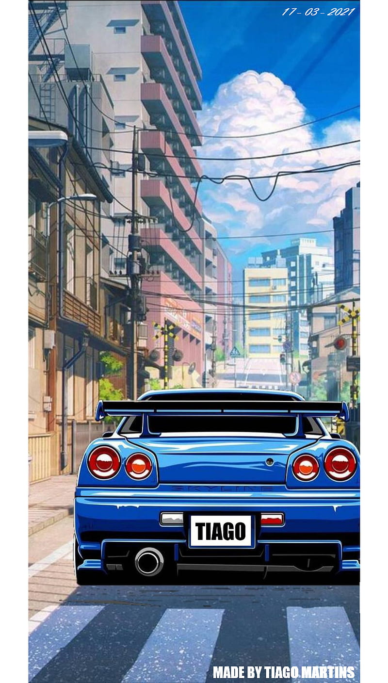 800x1408 Gtr R34 Cartoon, gtr r tiago martins, HD phone wallpaper