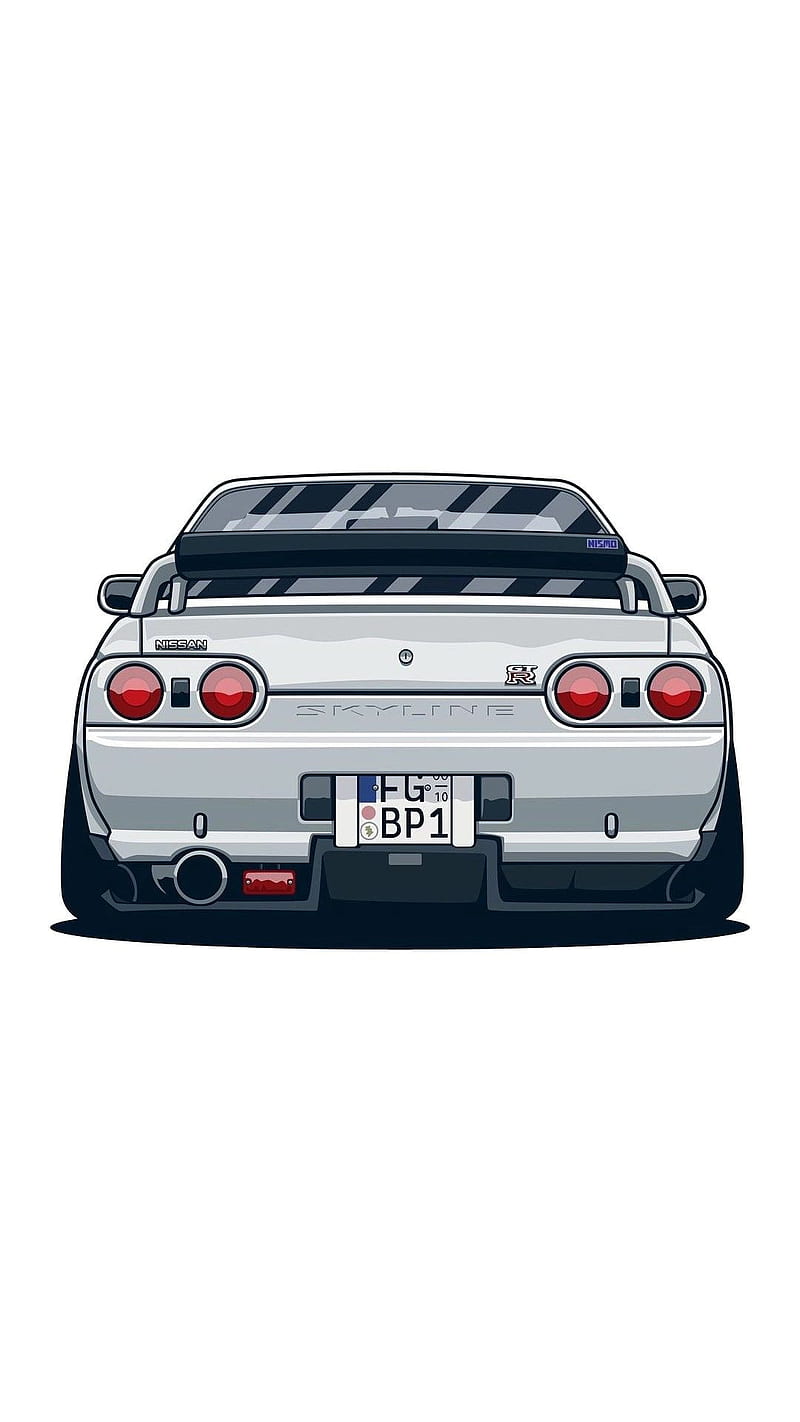 800x1422 Nissan Skyline, car, cartoon, HD phone wallpaper