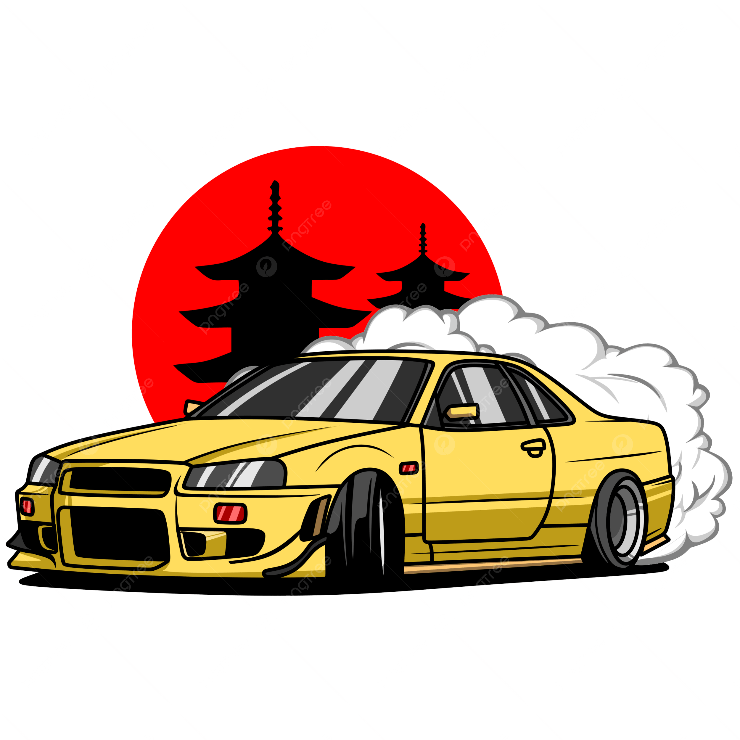 2500x2500 Gtr Drifting Car Jdm Modification Illustration Cars Simple Background Japanese Vector, Gtr, Drift Car, Racer PNG and Vector with Transparent Background for Free Download