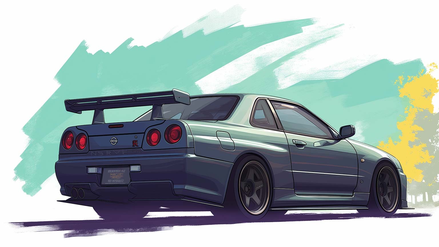 1536x864 Nissan Skyline GT R R34 Desktop Wallpaper Wallpaper 4K