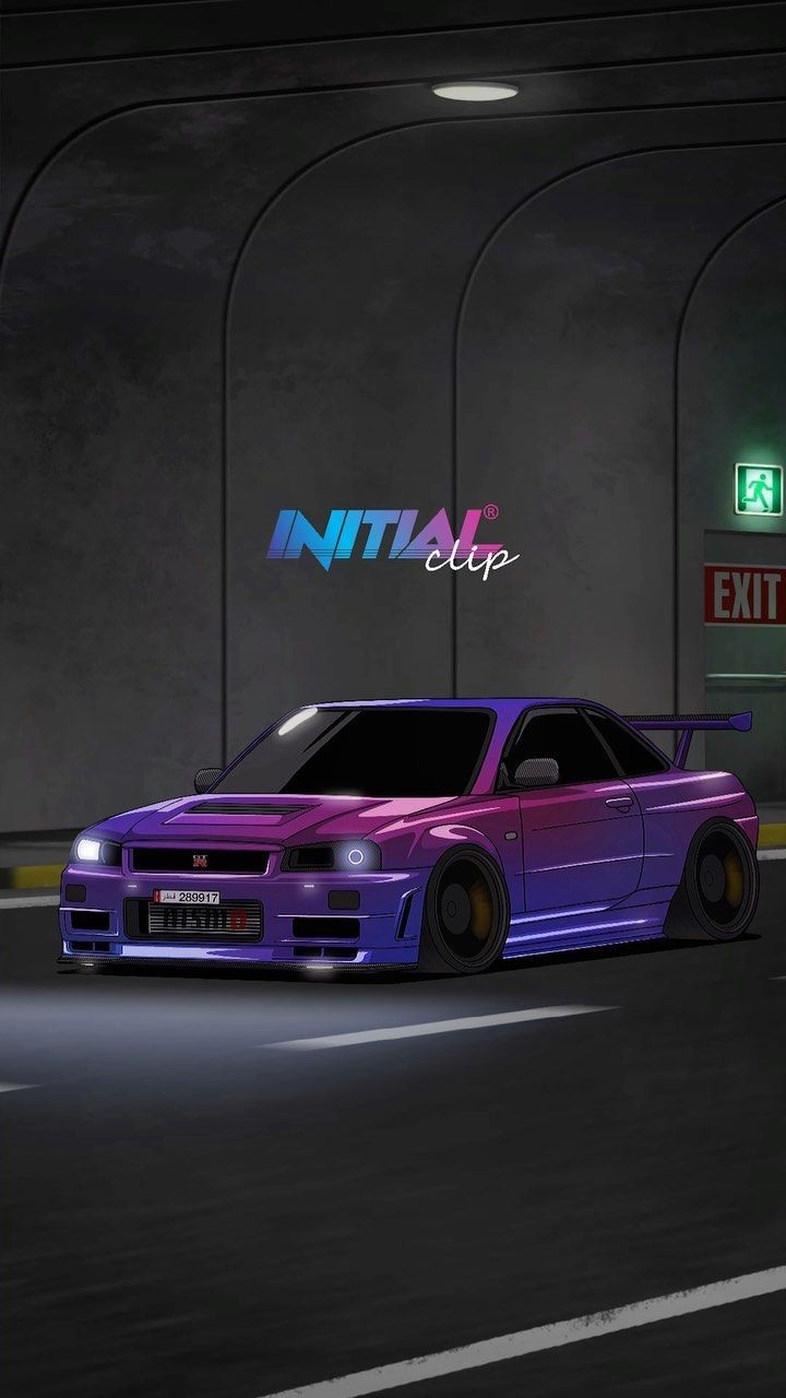 720x1280 R34 Animation for Nissan Skyline GTR Owner. Cartoon skyline gtr wallpaper, Nissan skyline gtr r34 midnight purple wallpaper, Jdm car wallpaper inspiration