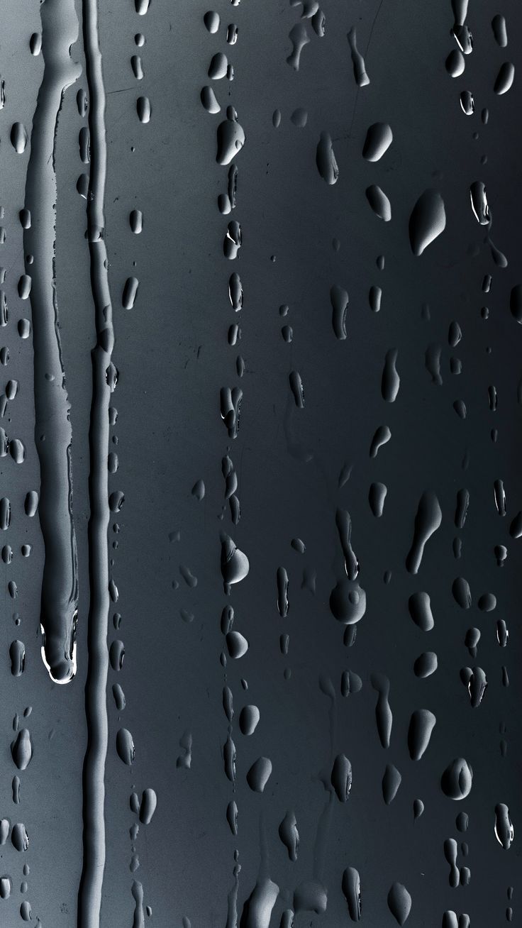 736x1308 Download premium image of Rain drops on glass textured background by Ning about instagram story background water drop, pure black wallpaper mobile, black screen rain, rain, and cool wallpaper 2615497