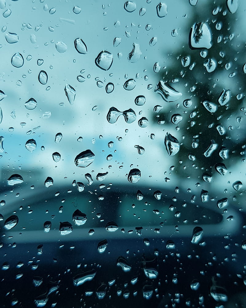 800x1000 Raindrops, blur, car window, drops, glass, rain, screen, HD phone wallpaper