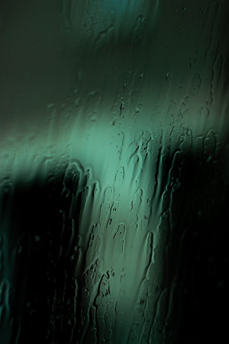 800x1200 Glass, rain, water, macro, green, HD phone wallpaper