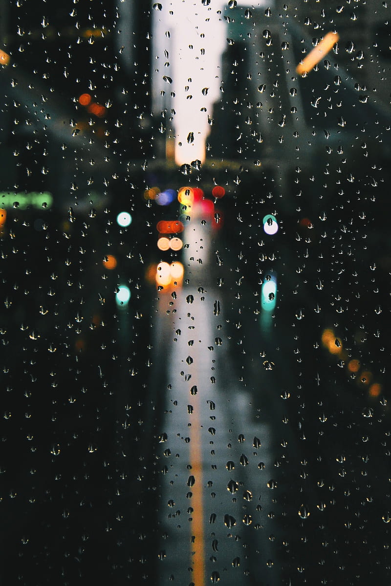 800x1200 Drops, rain, glare, bokeh, window, glass, moisture, surface, HD phone wallpaper