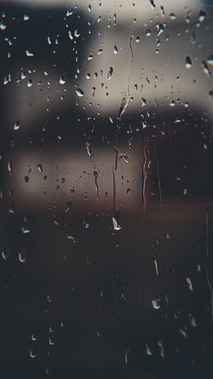 720x1280 Dark Phone Wallpaper with Rain Drops. Rain window background, Wet window wallpaper, Dark rain background aesthetic