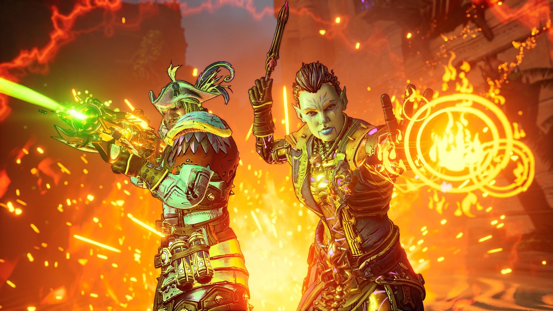 1920x1080 Brr Zerker Clawbringer Graveborn Spellshot Spore Warden Stabbomancer 4K HD Tiny Tina's Wonderlands Wallpaper