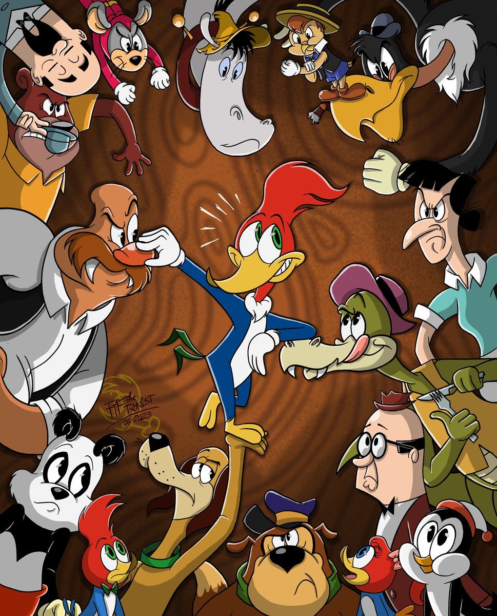 969x1200 NEW ORIGINAL Guess who can beat the most popular star of me in these days, pals? Remember, Walter Lantz' cartoons will come this September on MeTV. #WoodyWoodpecker #WalterLantz #AndyPanda #ChillyWilly #BuzzBuzzard #Characters #