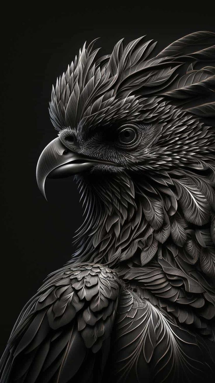 736x1308 Black Eagle iPhone Wallpaper HD