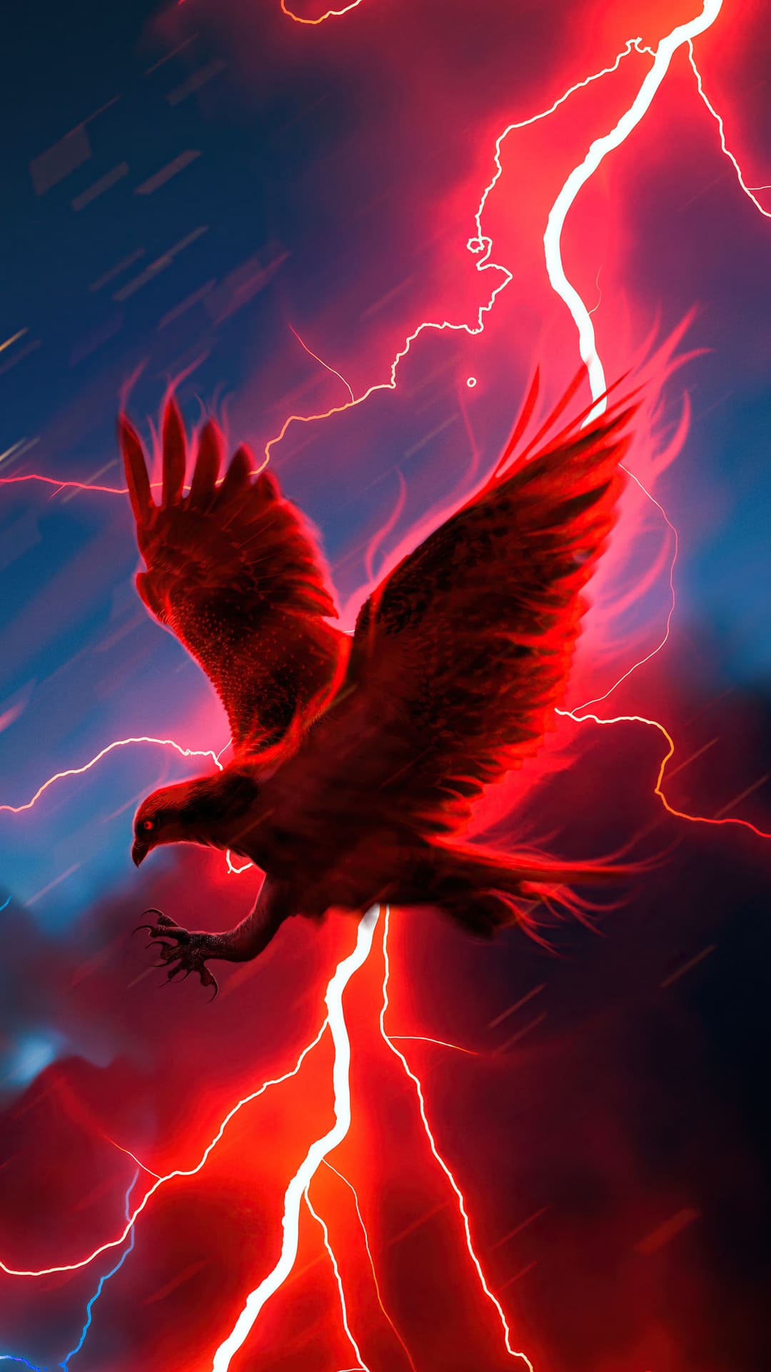 1080x1920 Neon Eagle Wallpaper