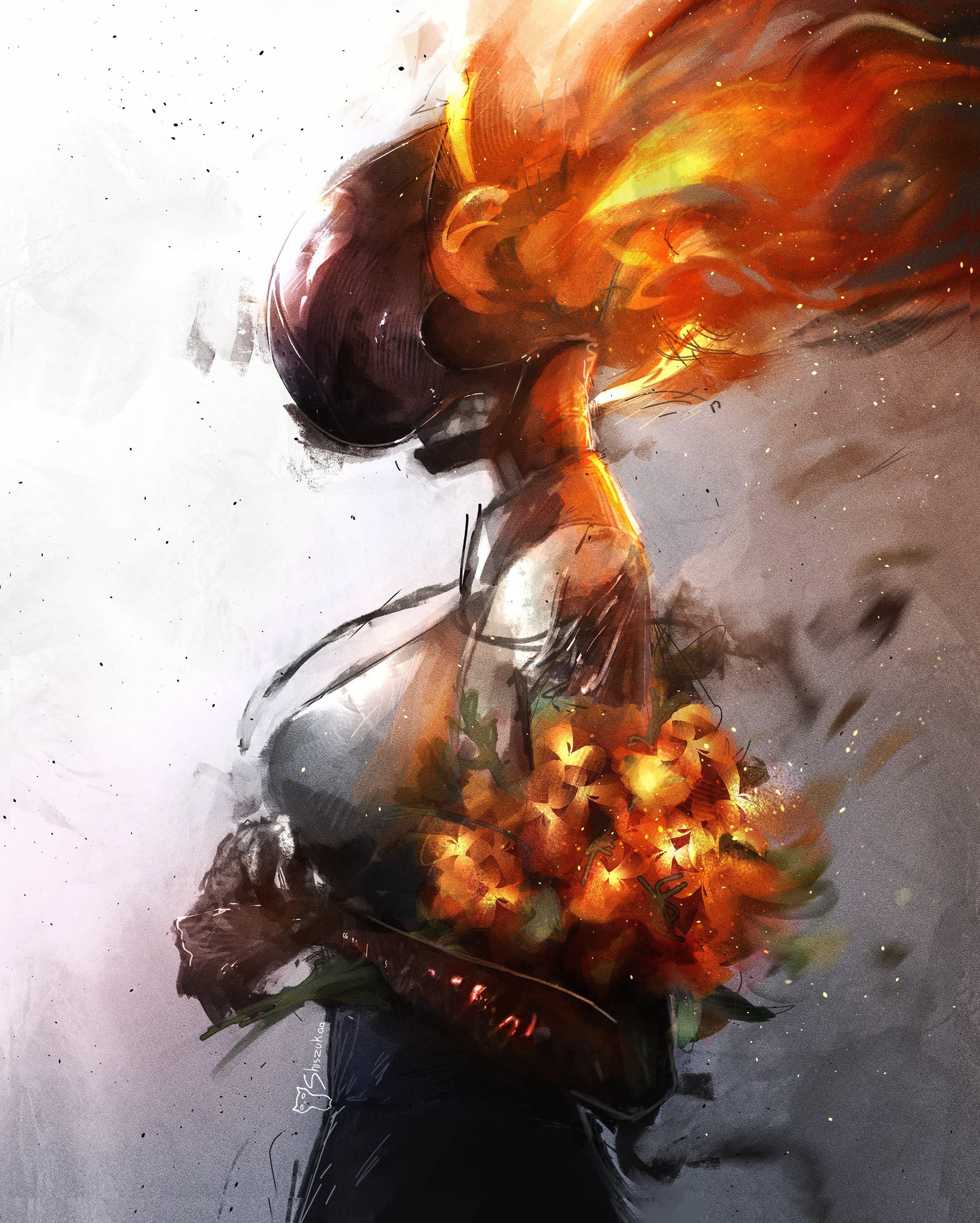 2352x2934 Reze Bomb Devil Fanart