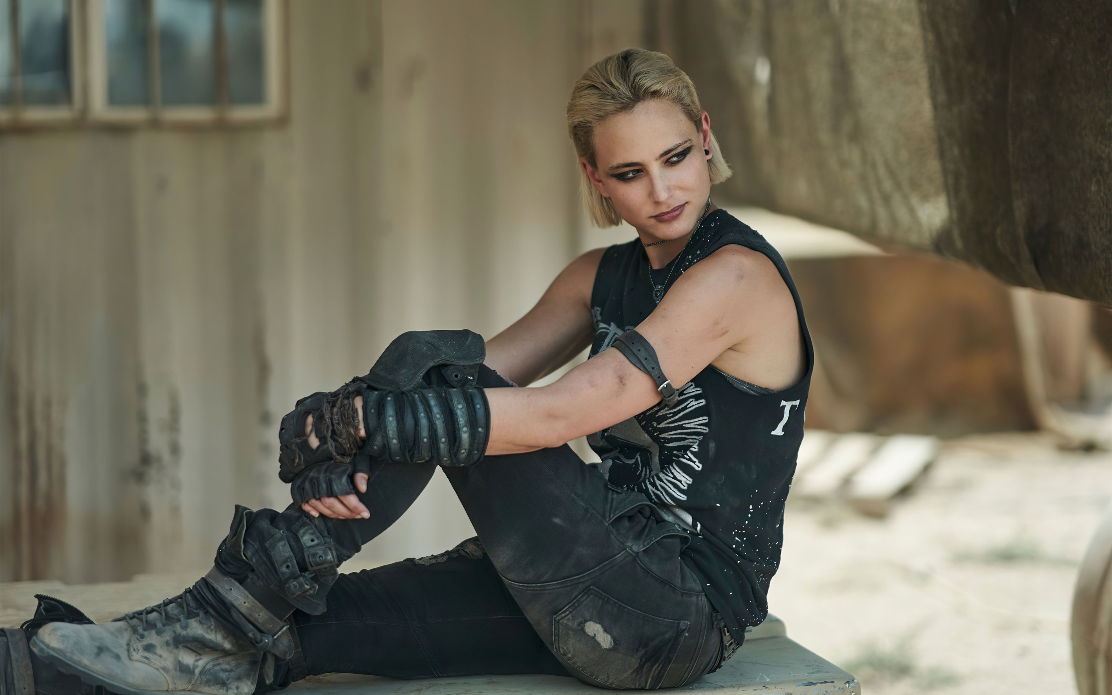 3840x2400 Wallpaper makeup, figure, Lily, Nora Arnezeder, Nora Arnezeder, Army of the Dead, Army of the Dead for mobile and desktop, section фильмы, resolution 3840x2400