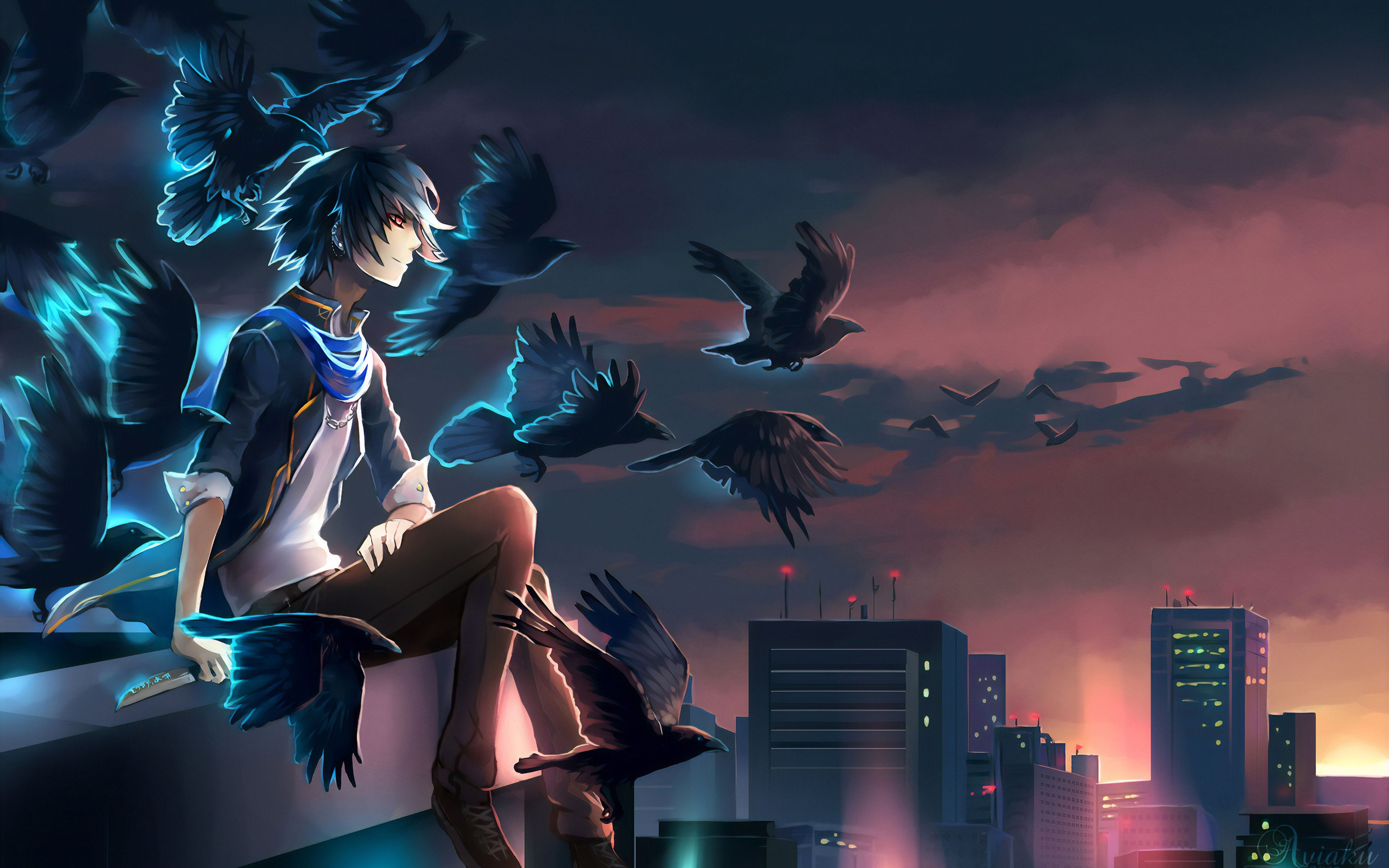 3840x2400 Night Lights Anime 4K , HD 4k Wallpaper, Image, Background, Photos and Picture