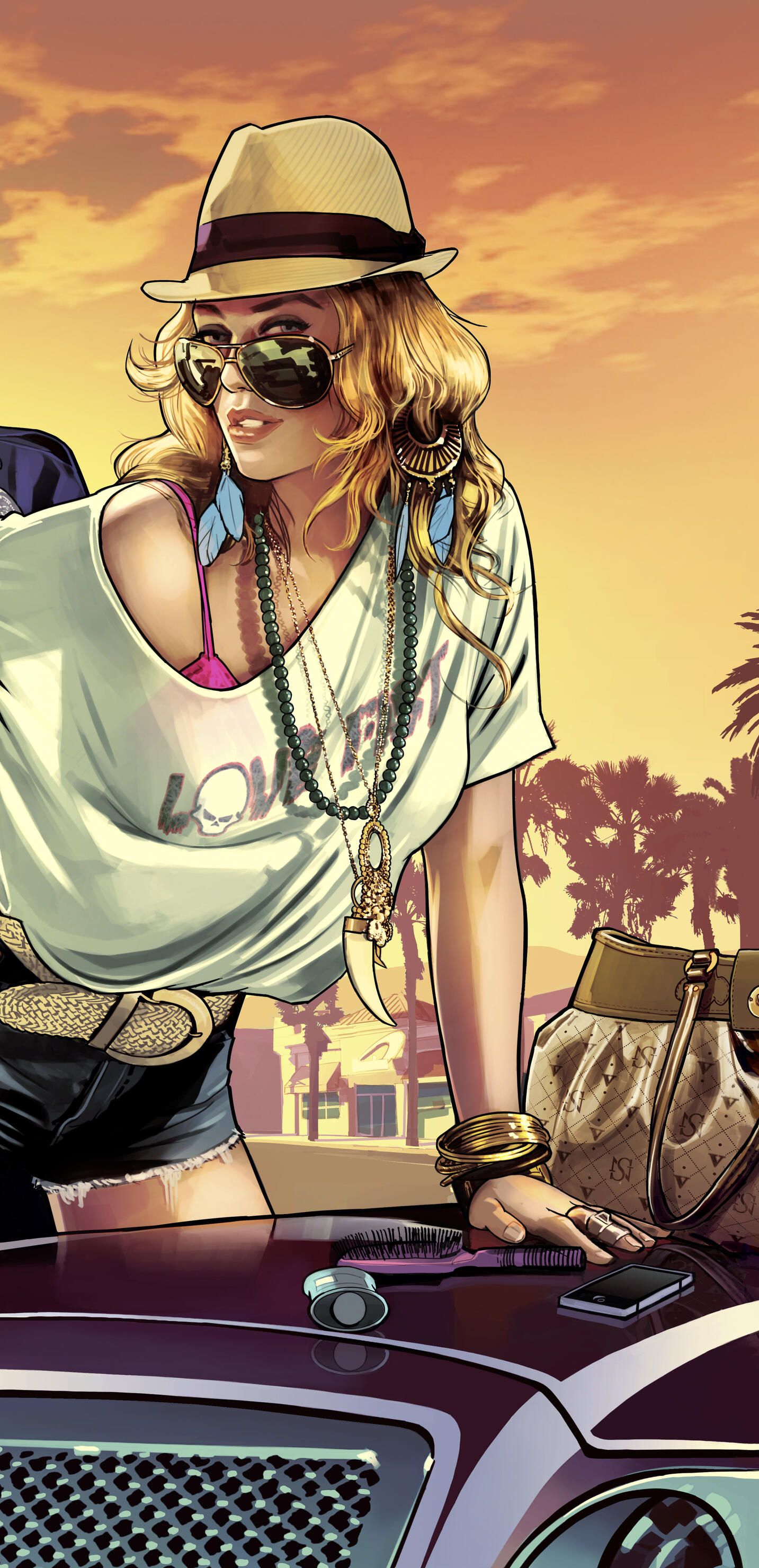 1433x2960 A picture from gta 5 with a police girl. · 1440x2960 QHD free photo from viola and wallpaper