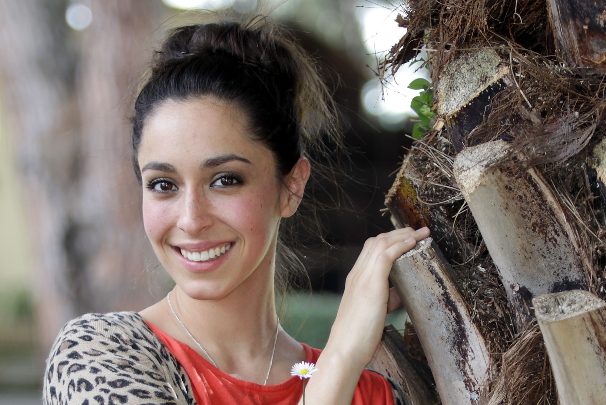 2001x1336 Phone wallpaper: Celebrity, Oona Chaplin, Smile, Face, Brown Eyes, Actress, Brunette 1339803