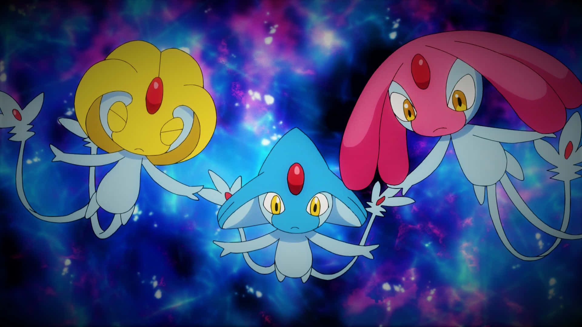 1920x1080 Download Legendary Pokémon Trio: Azelf, Uxie and Mesprit Wallpaper