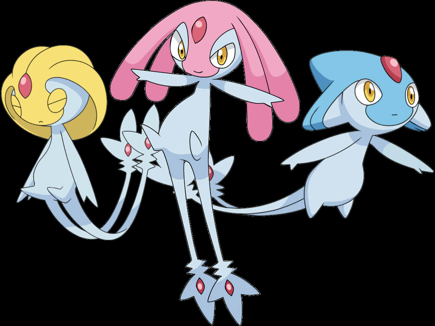 1400x1050 Download Uxie And Mesprit With Azelf Wallpaper
