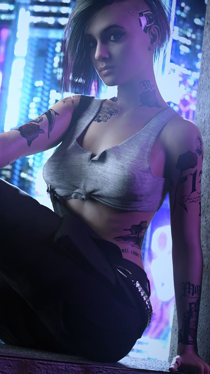 736x1309 judy alvarez from cyberpunk 2077 game 4k iPhone 8 Wallpaper