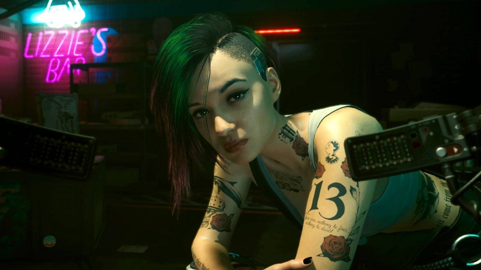 1600x900 Cyberpunk 2077 Player Accidentally Gets Judy Trapped In A Door And Stretches Her Neck