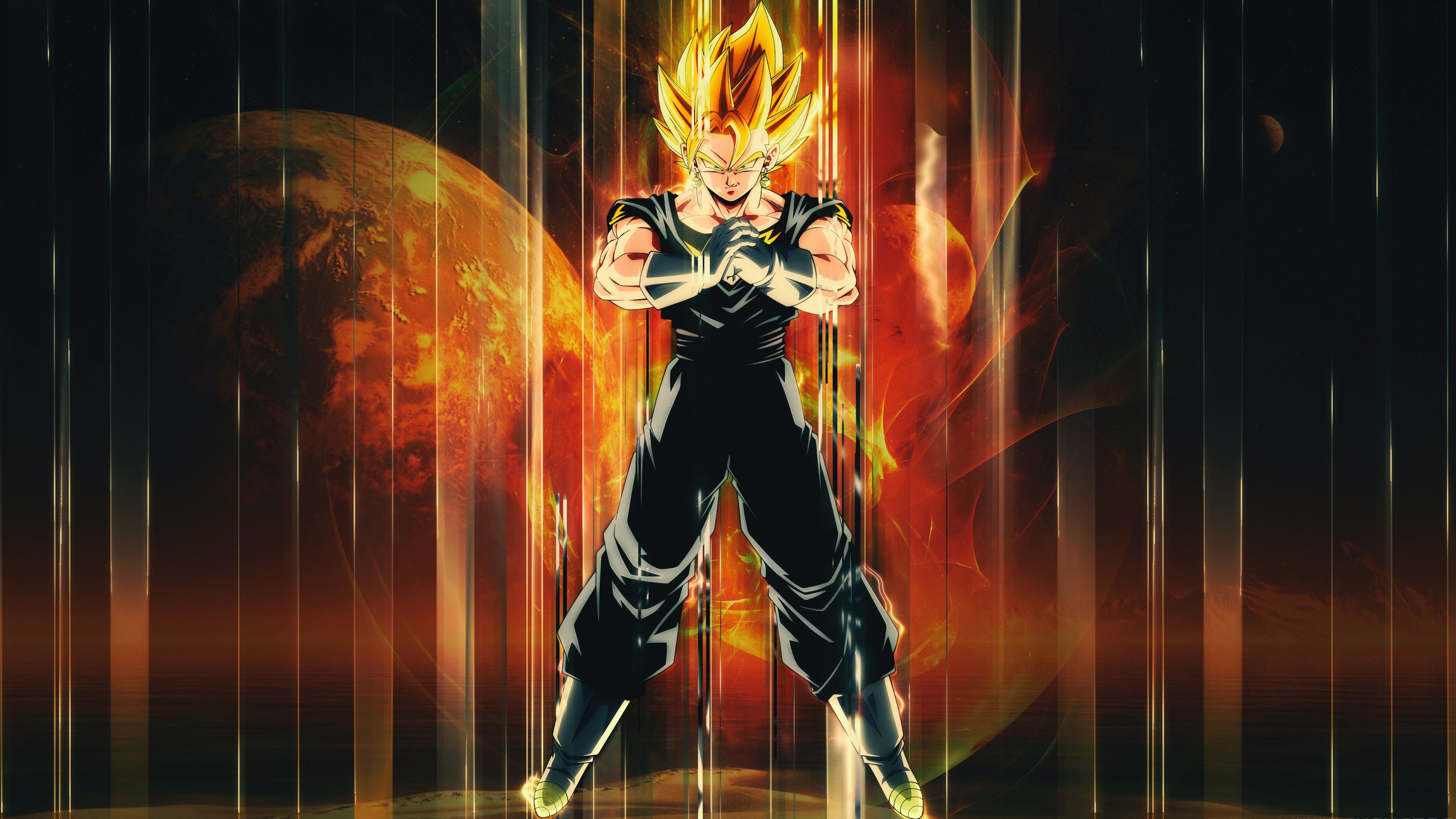 3840x2160 Vegito Black Dress 4K HD Dragon Ball Z Wallpaper