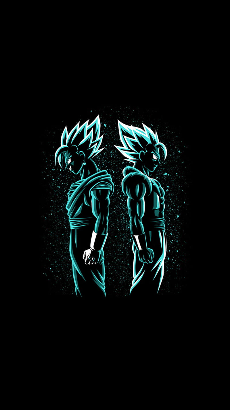 800x1422 Vegetto Vs Gogeta, amoled, anime, minimal, HD phone wallpaper