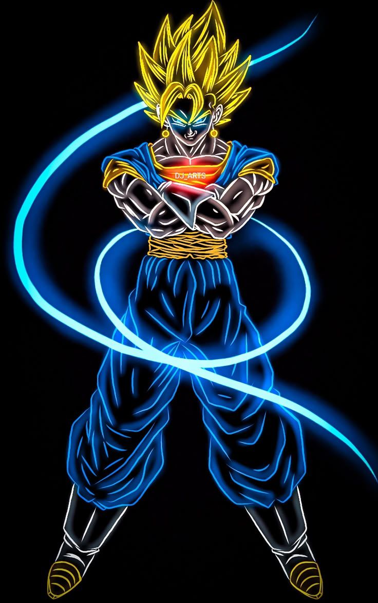 736x1175 vegito dragon ball z wallpaper art