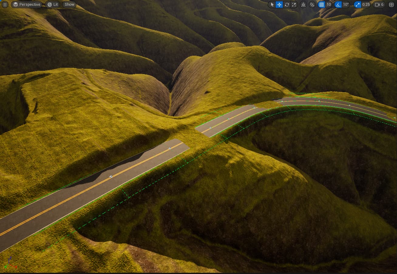 1308x903 Landscape Clipping Through Spline At Distance? Creation Developer Community Forums